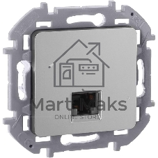 Информационная розетка RJ 45 - категория 5e - UTP - INSPIRIA - алюминий
