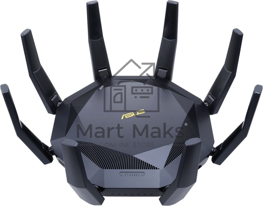 Роутер ASUS RT-AX89X, 802.11b/g/n/ac/ax, до 1148+4804 бит/c, 2,4 + 5 гГц, 8 антенны, USB, GBT LAN