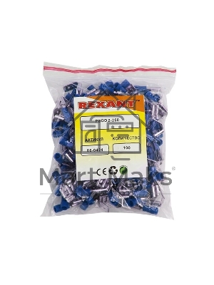 Клемма плоская изолированная гнездо 7.4 мм + штекер - 6.3 мм 1.5-2.5 мм² (РПи-О 2.5-(6.3)/РПИо 2.5-7.5) Rexant