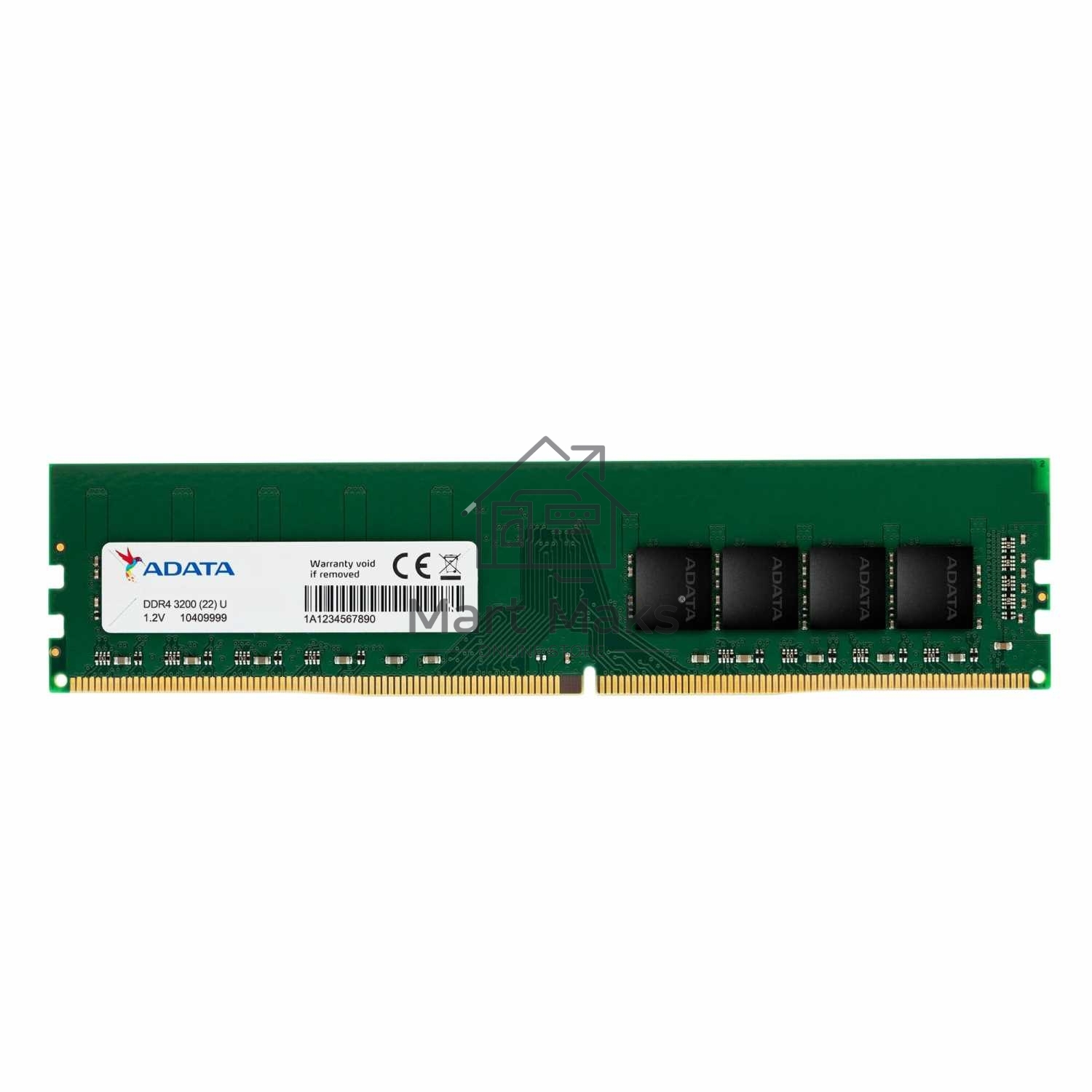 Оперативная память ADATA 8GB DDR4 3200MHz AD4U32008G22-BGN OEM PC4-25600 CL22 DIMM 288-pin 1.2В single rank
