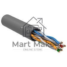 Кабель связи витая пара U/UTP, кат.6 4x2х23AWG solid, LSZH, 305м, серый Кабель связи витая пара U/UTP, кат.6 4x2х23AWG solid, LSZH, 305м, серый