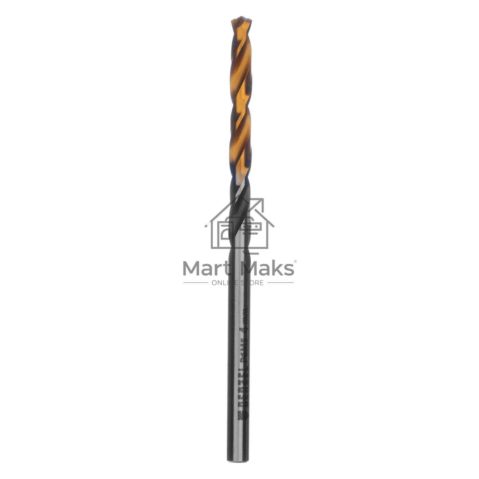Сверло спиральное по металлу 4 x 75мм, Р6М5, Golden Tip, многогранная заточка Denzel