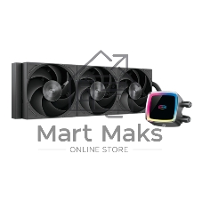 Система охлаждения Water Cooling System PCCooler DE360 MAX BK (300W, 360мм, Black, ARGB Pump, Fans: 3x120мм, 66CFM, 34.3dBA, 2200RPM/Pump height 54мм, 15dBA, 2600RPM, Rad thickness 27мм/S: 1851, 1700, 1200, 115X, AM5, AM4, AM3)