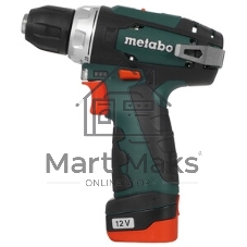 Дрель-шуруповерт Metabo PowerMaxx BS, 12 В, 2 Ач, 34 Нм, щеточный