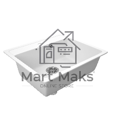 Мойка для кухни BAU Stil White snow 56х50, выпуск с сифоном в комплекте, белый снег