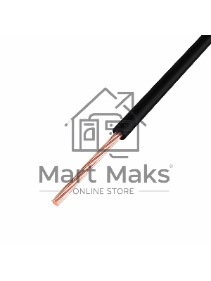 Провод ПГВА Rexant 1х0.75 мм², Cu, черный, бухта 200 м