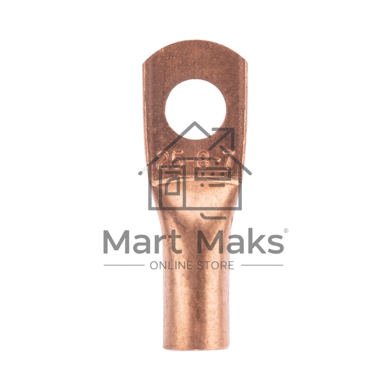 Наконечник медный ТМ 25-8-7 (25мм² - Ø8мм) (в упак. 100 шт.) Rexant