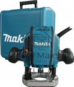 Фрезер Makita RP0900K 900Вт,27000об\м,ход-35мм,цанга-6\8мм,2.7кг,чем