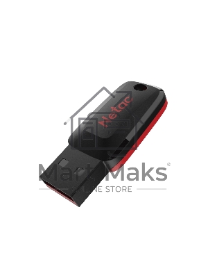 Флешка USB R/W Netac 128Gb U197 NT03U197N-128G-20BK USB2.0 черный/красный