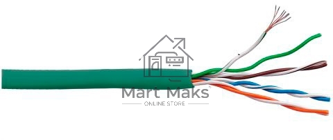 Кабель информационный Lanmaster LAN-5EUTP-PT-LSZH-GN кат.5е U/UTP не экранированный 4X2X24AWG LSZH внутренний 305м зеленый