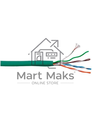 Кабель информационный Lanmaster LAN-5EUTP-PT-LSZH-GN кат.5е U/UTP не экранированный 4X2X24AWG LSZH внутренний 305м зеленый