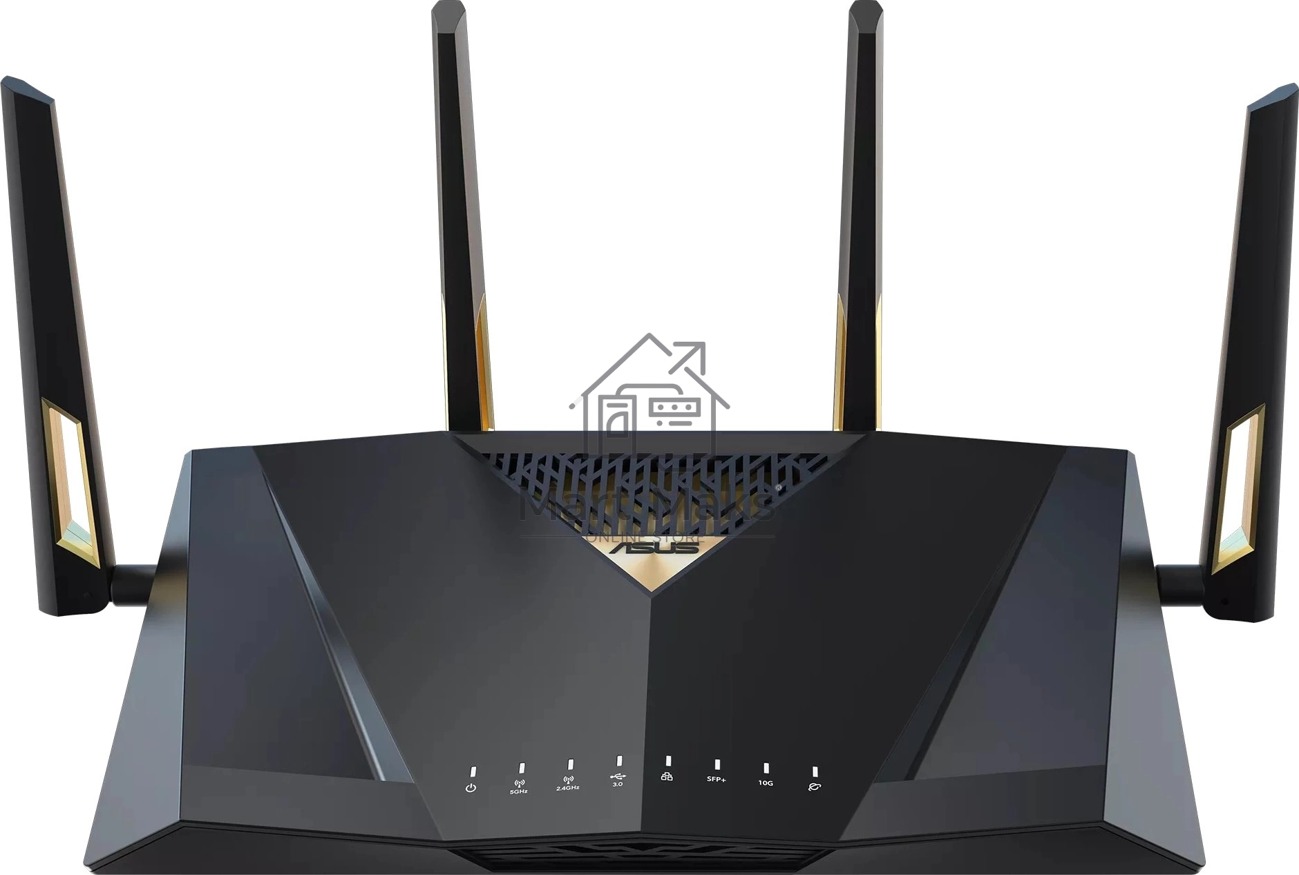Маршрутизатор ASUS RT-BE88U, черный/желтый, 90IG08V0-MO3N0V