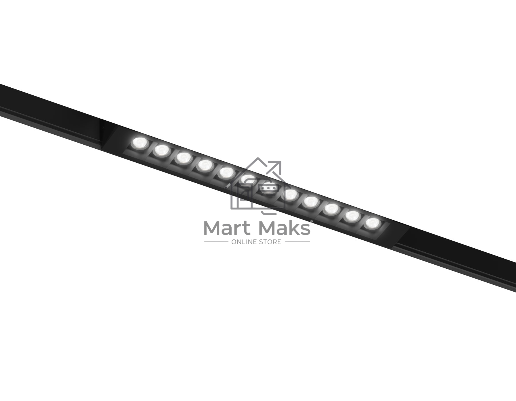 Трековый линейный светильник Ambrella light GL8075 BK черный IP20 9W 3000-6000K 220V 24° 220*25*41