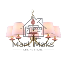 Люстра Ambrella light LH75024/5 GD/PI золото/розовый E14/5 max 40W D700*780
