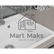 Мойка для кухни BAU Stil White snow 56х50, выпуск с сифоном в комплекте, белый снег