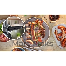 Мясорубка электрическая Bosch MFWS440B черный, 1900 Вт, 2.5 кг/мин, реверс, защита от перегрузки, насадки - 7