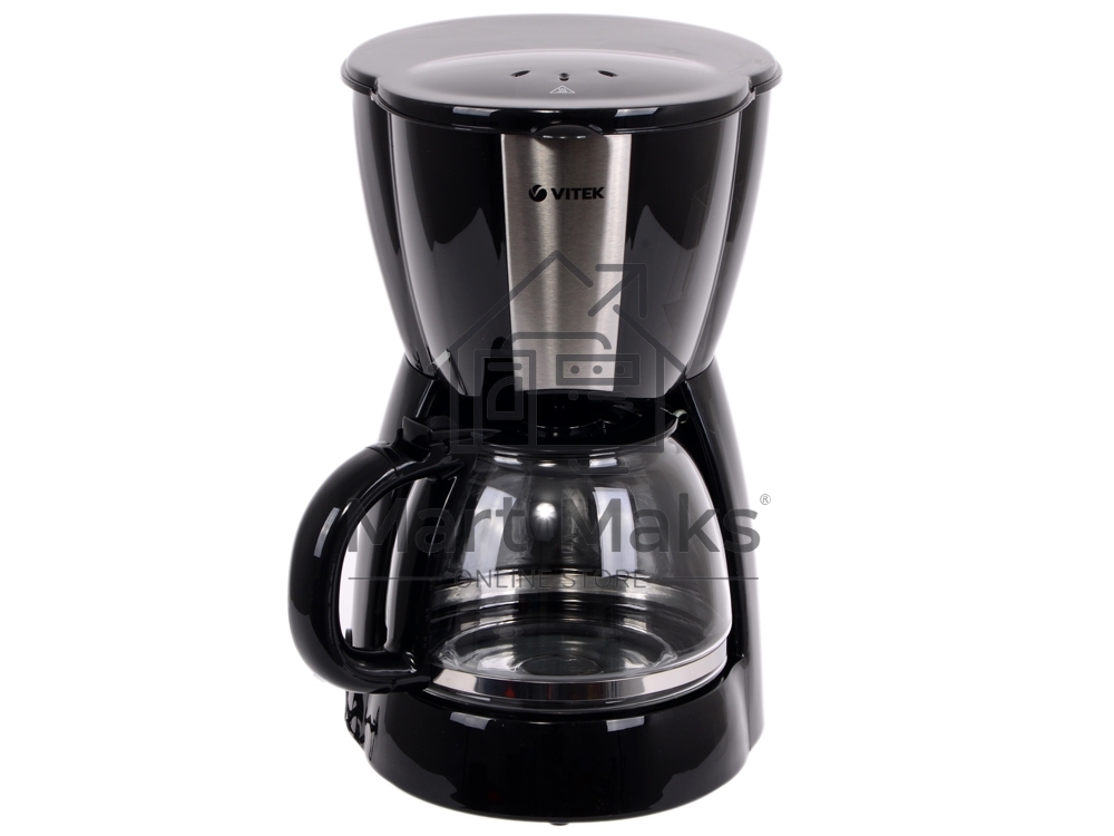 Кофеварка капельная Vitek VT-1503 черный, исп. кофе - молотый, 1.2 л, 900 Вт.