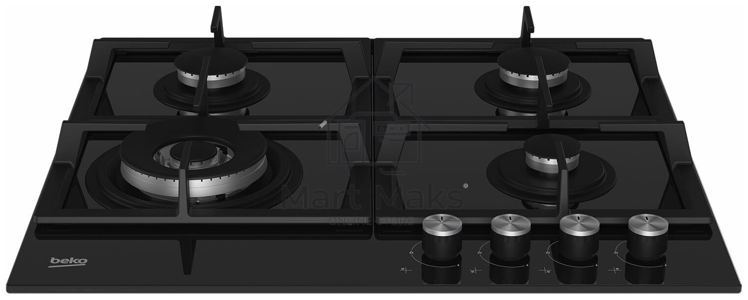 Встраиваемая газовая варочная поверхность Beko HILW 64225 S, черный