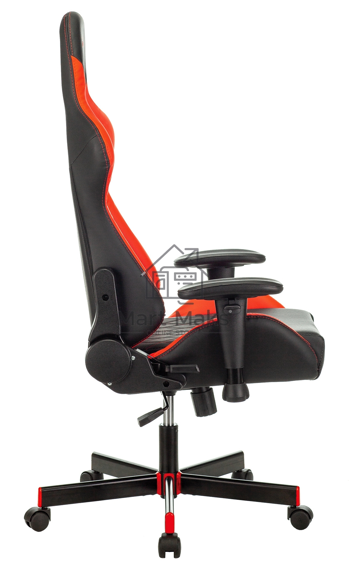 Кресло игровое A4Tech Bloody GC-870, черный/красный ромбик, эко.кожа, крестовина пластик