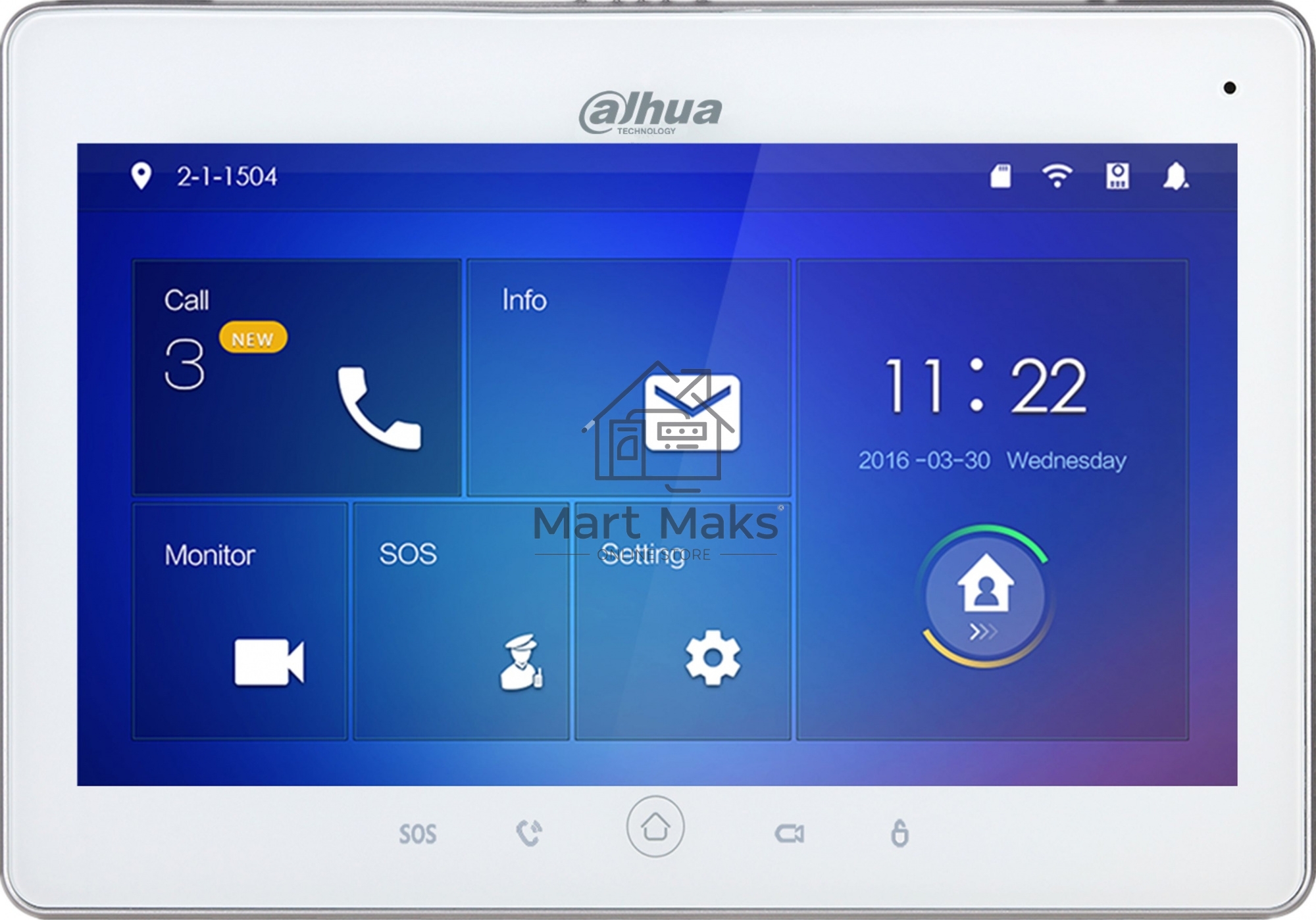 Видеодомофон Dahua DHI-VTH5241DW-S2 белый
