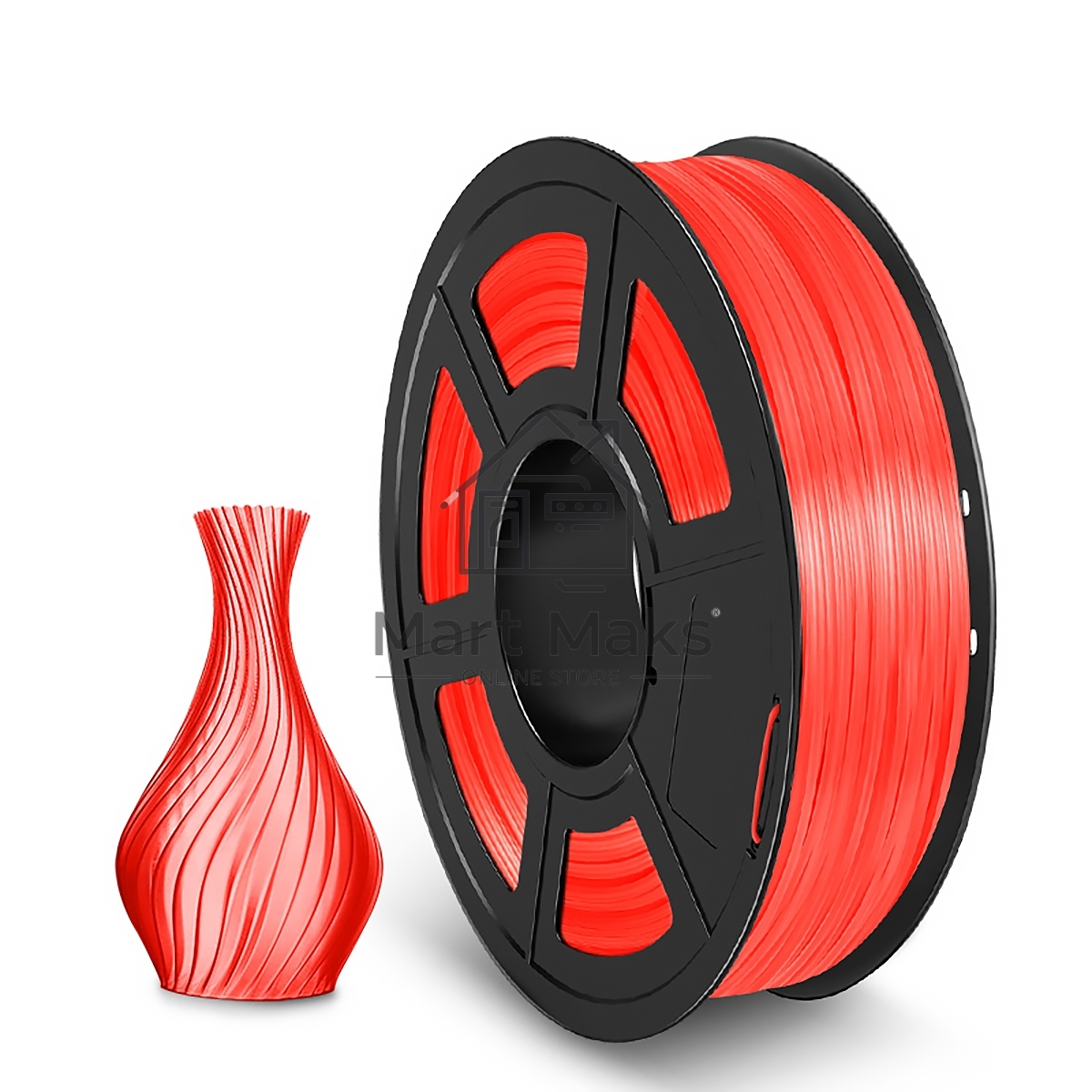Филамент NVPrint TPU Trans. Red для 3D печати диаметр 1.75мм длина 165 метров масса 0,5 кг