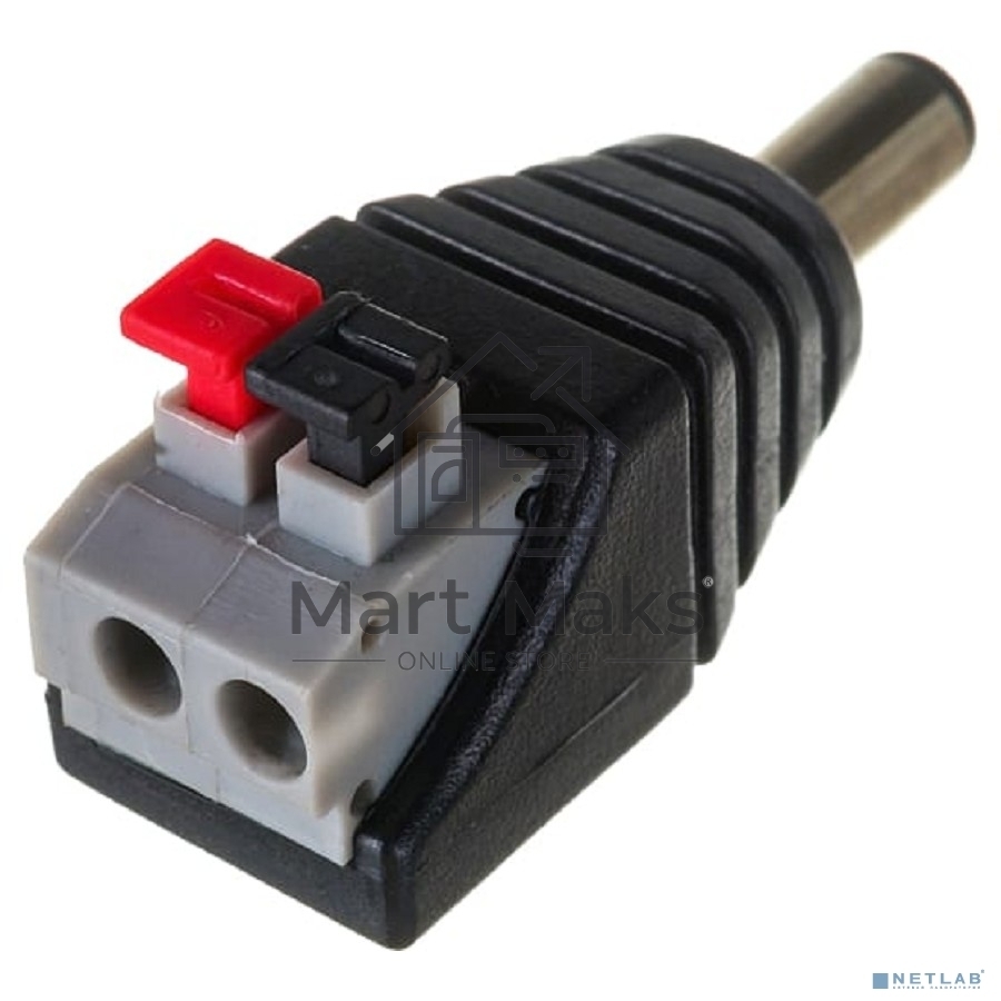 Разъем питания Rexant штекер 2.1х5.5 с быстрозажимной колодкой (блистер)