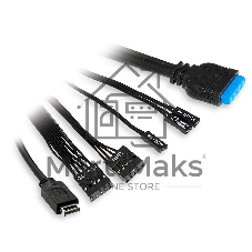 Компьютерный корпус HSPD M330, Mesh Mini-tower, черный, TG, 0.6 SPCC, 3x120mm ARGB mATX, mITX 175/330/160mm 2x2.5