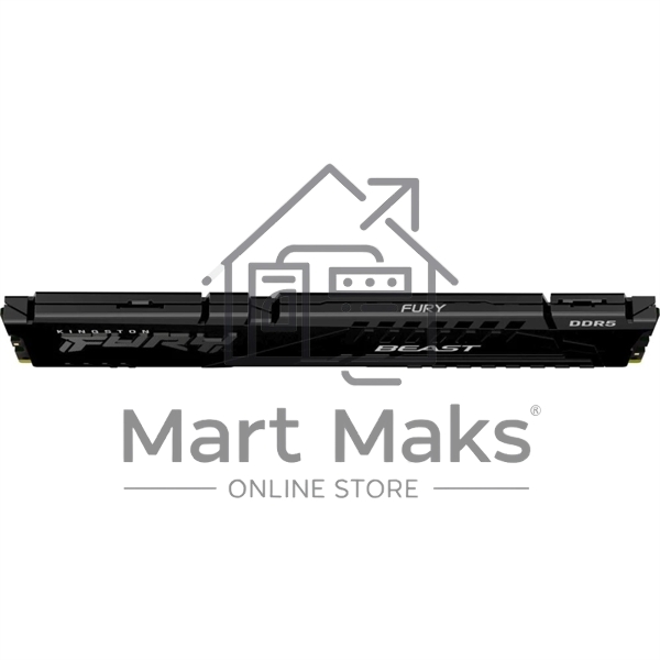 Оперативная память Kingston Fury Beast, DDR5, 16GB (1x16GB), 6000MHz, CL30, DIMM, с радиатором, черный