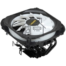 Кулер для процессора ExeGate Dark Magic EE400XL-PWM.RGb черный, 120 мм, алюминий, 2000 об/мин, 24 дБ, 4 pin, 125 Вт, 67 мм
