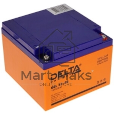 Аккумуляторная батарея Delta GEL 12-26 напряжение 12В, емкость 26А·ч (174х166х125мм)