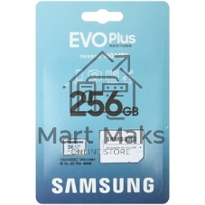 Флеш карта microSDXC 256Gb Samsung EVO Plus Class 10, A2, V30, UHS-I (U3), W 90 МБ/с, R 160 МБ/с, MB-MC256SA/KR адаптер на SD