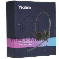 Гарнитура Yealink YHS34 Dual чёрный, проводная