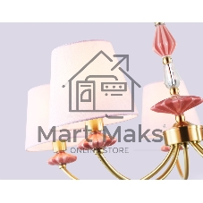 Люстра Ambrella light LH75024/5 GD/PI золото/розовый E14/5 max 40W D700*780