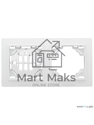 Рамка 3-местная Минск горизонтальная белая EKF Basic