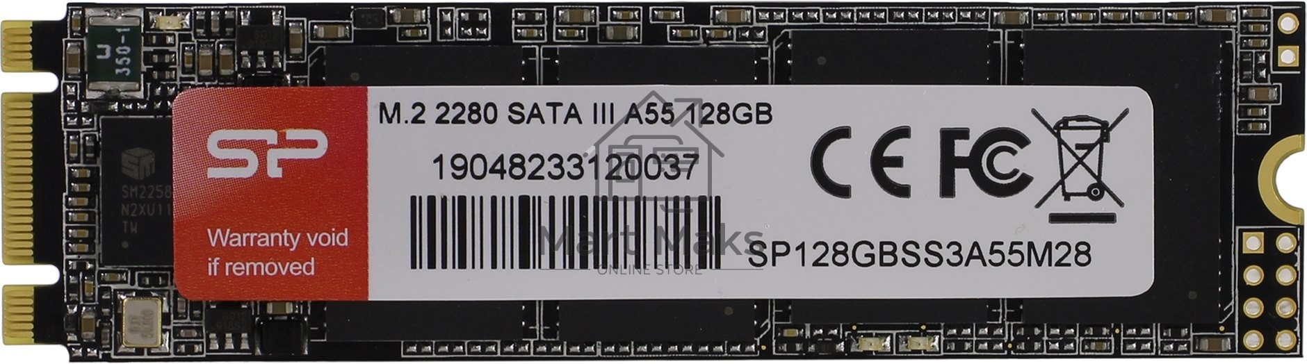 Накопитель SSD Silicon Power A55, 128GB, M.2 2280, SATA III, R/W 460/360