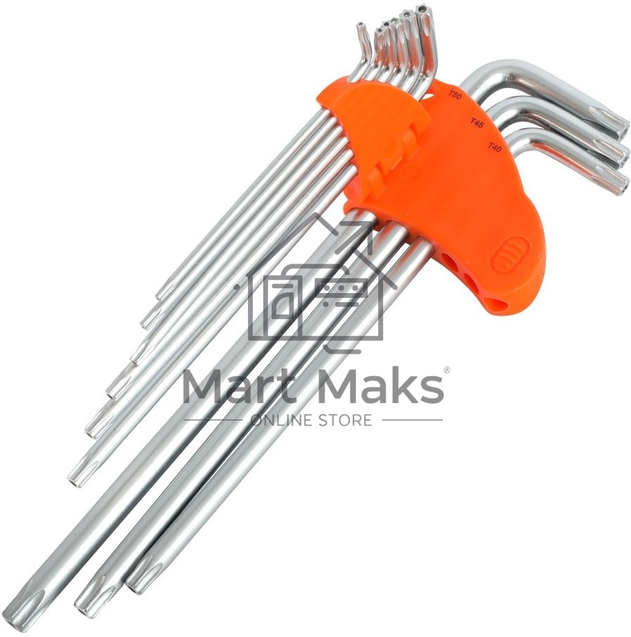 Набор ключей PATRIOT SKТ-9EL, TORX, экстра длинные, T10-T50, CRV, 9 шт