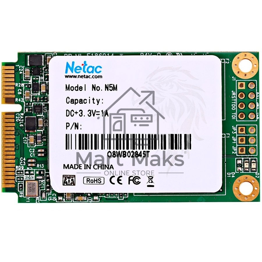 Накопитель SSD Netac N5M, 128GB, mSATA, R/W 560/520