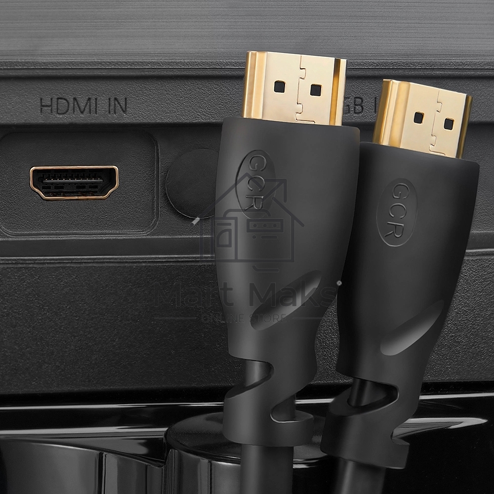 Кабель Greenconnect Premium 2.0m HDMI v2.0 HDR Ultra HD 4K60 Hz/ 5K30Hz, 3D, Ethernet 18.0 Гбит/с, OD8.0mm, 28/26 AWG, черный, GCR-50542