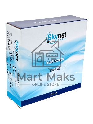 Кабель SkyNet Premium UTP outdoor 4x2x0,51 на тросу, медный, FLUKE TEST, кат.5e, однож., 100 м, box, черный