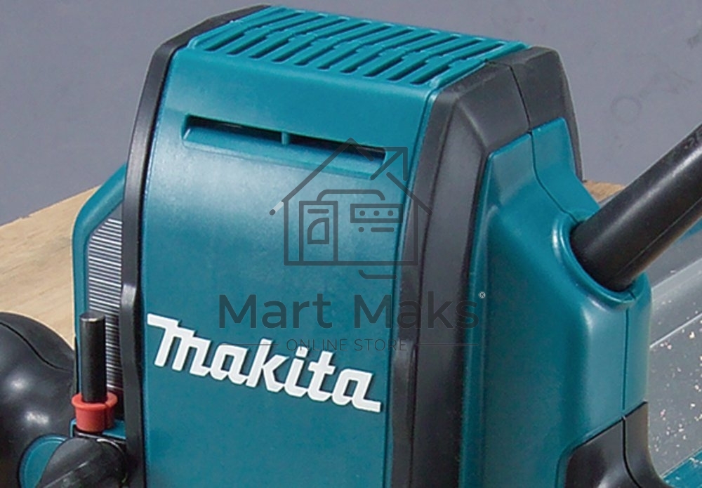 Фрезер Makita RP0900K 900Вт,27000об\м,ход-35мм,цанга-6\8мм,2.7кг,чем