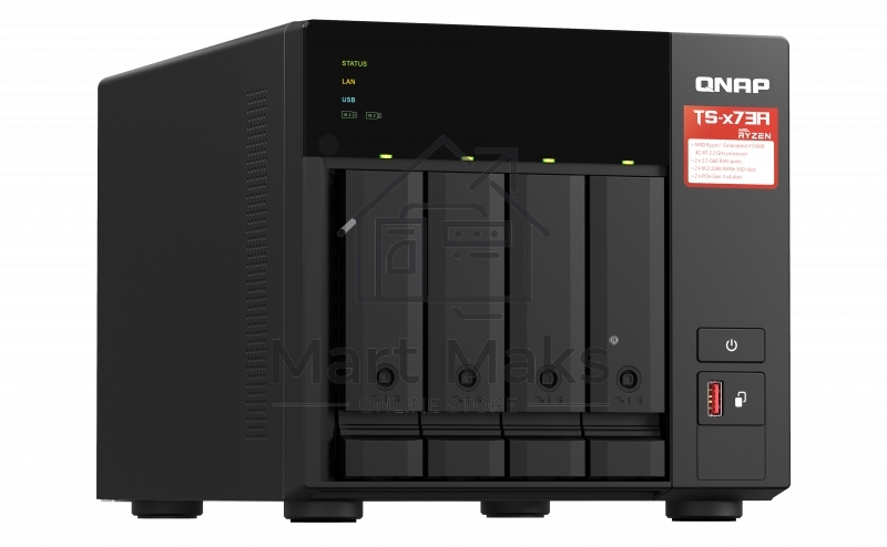 Сетевое хранилище NAS Qnap TS-473A-8G 4-bay Ryzen V1500B