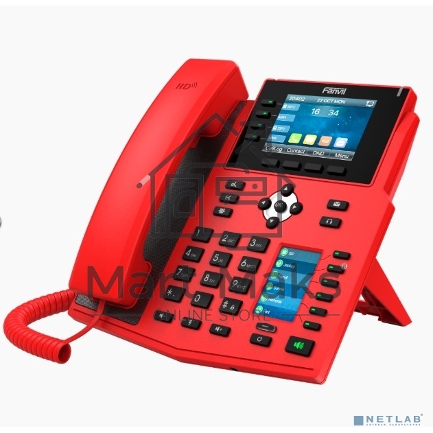 Телефон IP Fanvil X5U-R красный