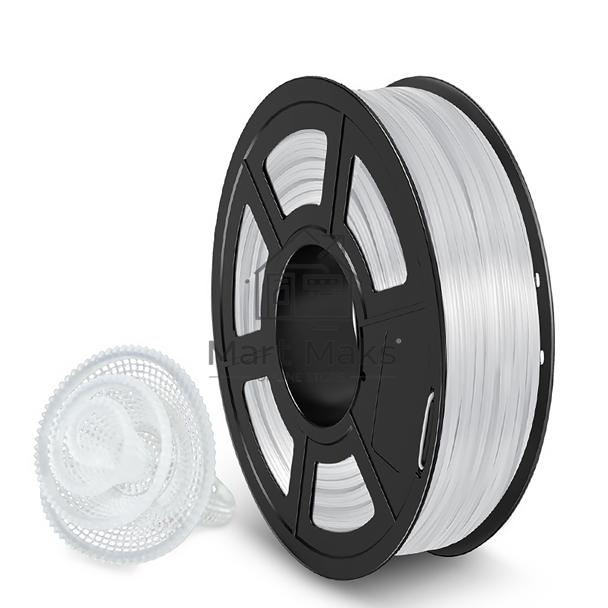 Филамент NVPrint TPU Trans. White для 3D печати диаметр 1.75мм длина 165 метров масса 0,5 кг
