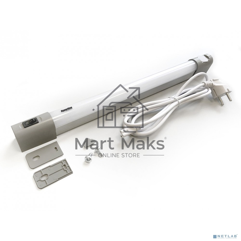 Осветительная панель Hyperline TL19-LED-10W-EU 19 дюймов, LED 10W, 110/220V, 19 дюймовое крепление+ магнитное крепление, 485х31х48мм, длина кабеля 2м, евровилка