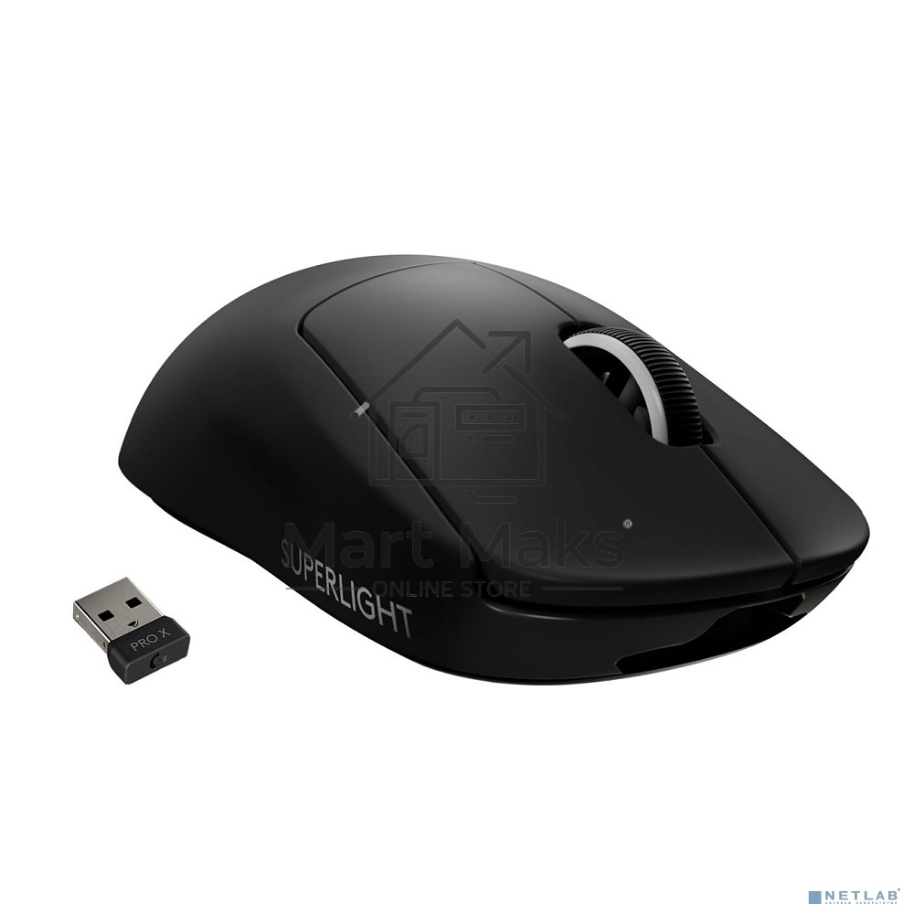 Мышь беспроводная Logitech G PRO X SUPERLIGHT черный, 25600 dpi, радиоканал, USB, кнопки - 5