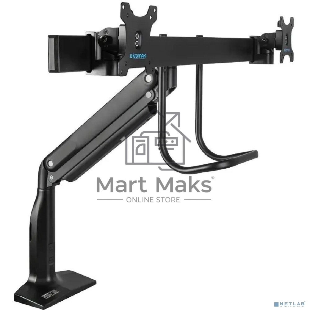 Кронштейн Kromax OFFICE-20 черный, 1 шт/уп. Кр. алюм. настол. для мон. 17