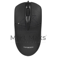 Мышь проводная Гарнизон GM-220 черный, 1000 dpi, USB, кнопки - 3