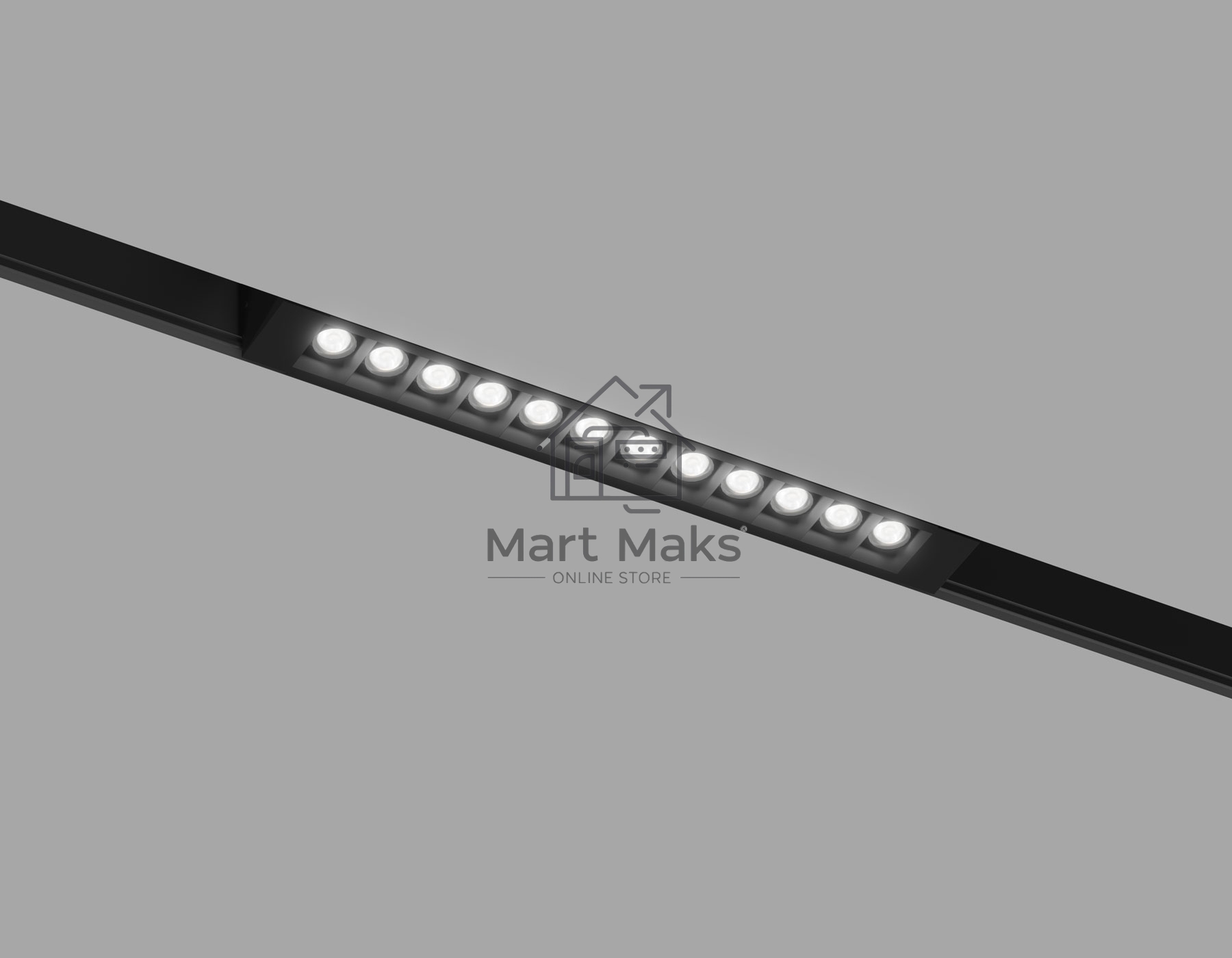 Трековый линейный светильник Ambrella light GL8075 BK черный IP20 9W 3000-6000K 220V 24° 220*25*41
