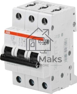 Выключатель автоматический модульный 3п C 50А 6кА S203 ABB