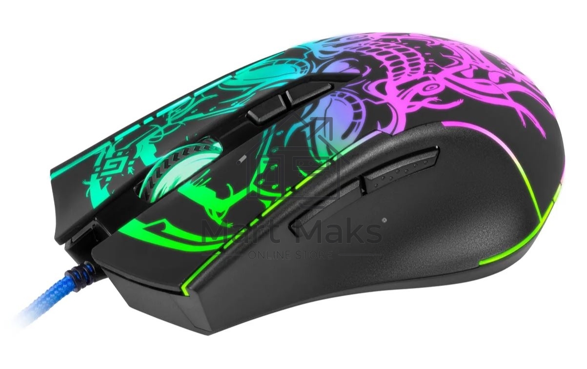 Мышь проводная Defender Bulletstorm GM-928 черный, 7200 dpi, USB, кнопки - 7